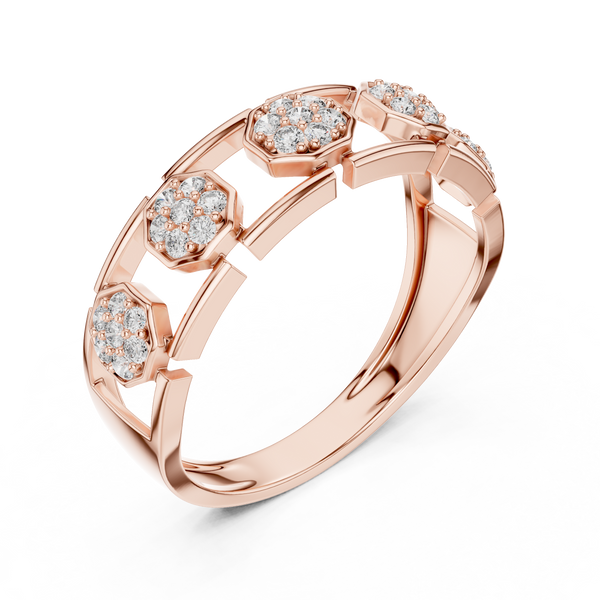 Fancy Lab grown diamond ring piece