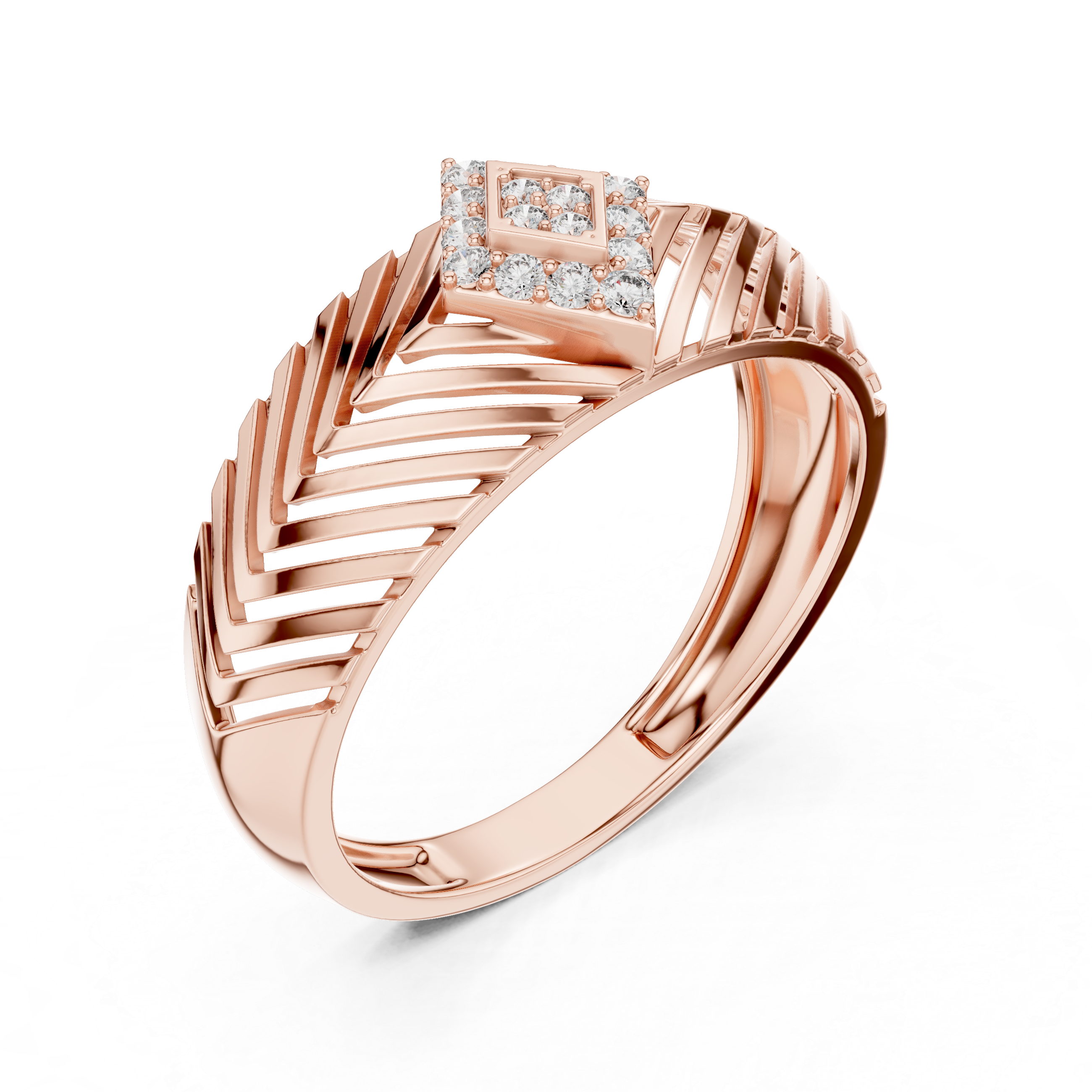 Refined Lab grown diamond ring piece