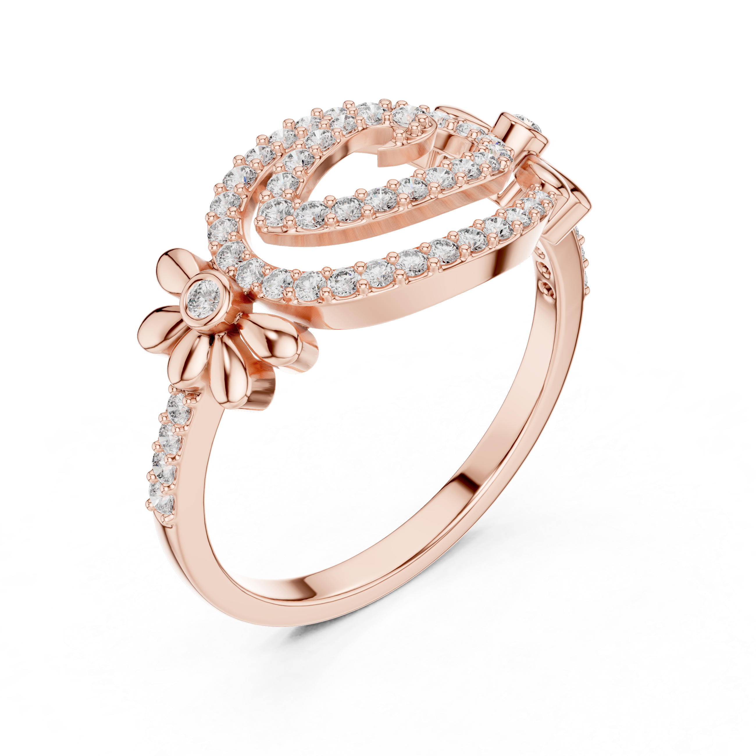 Lustrous Lab grown diamond ring band