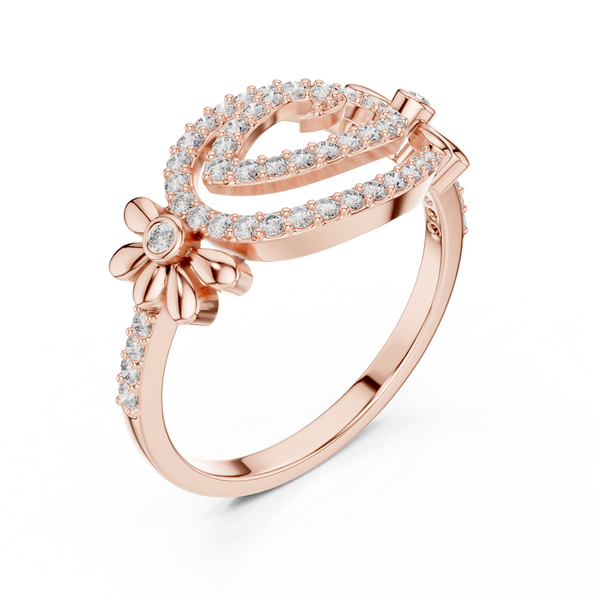 Lustrous Lab grown diamond ring band