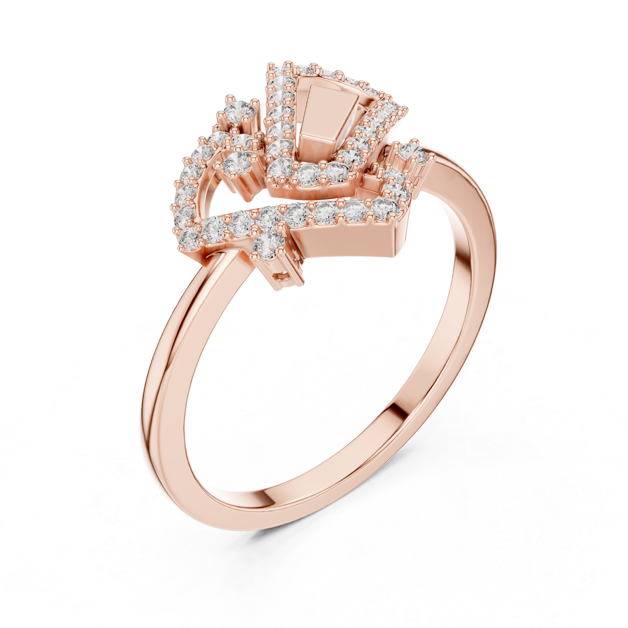 Radiant Lab grown diamond ring piece