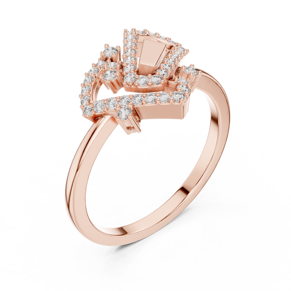 Radiant Lab grown diamond ring piece