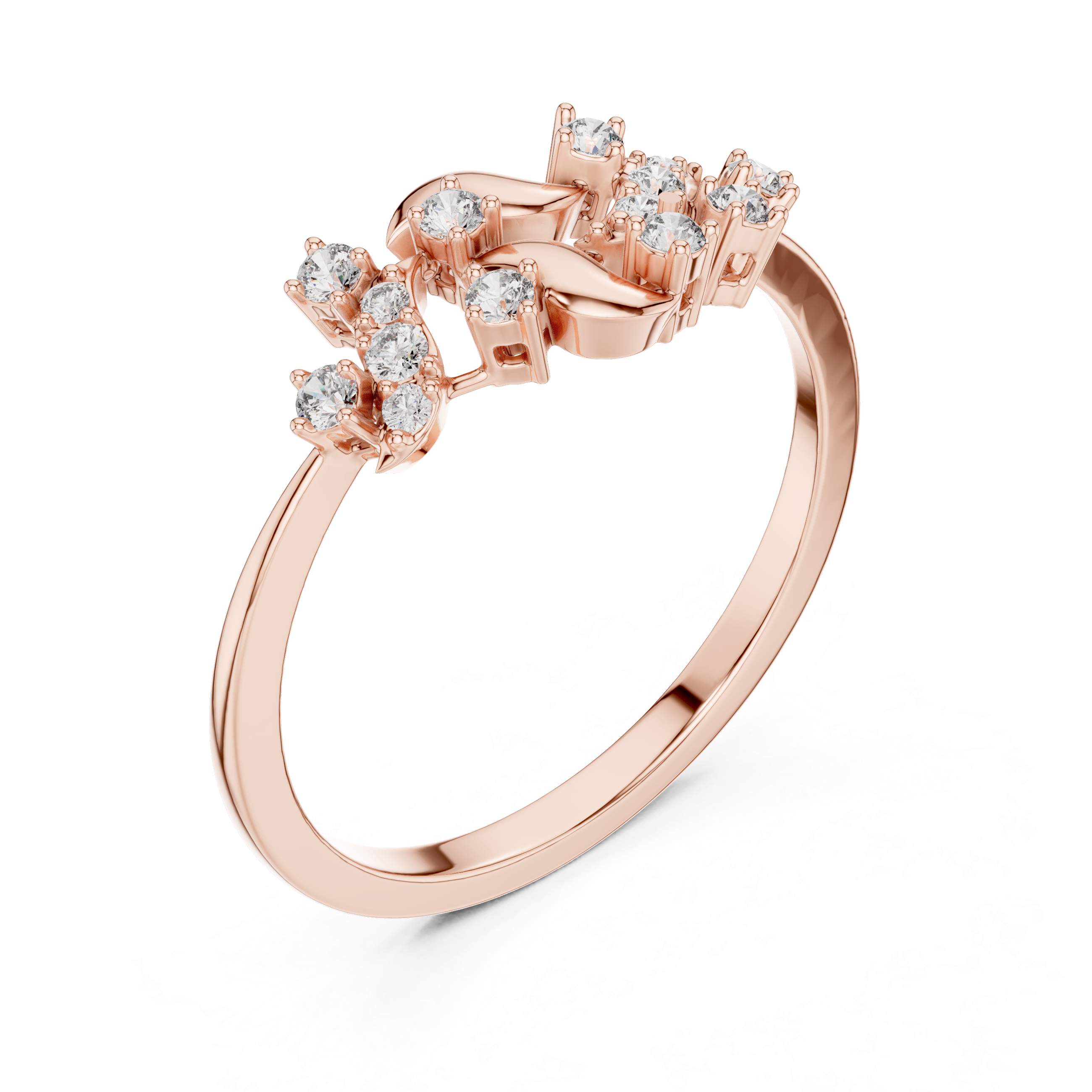 Sleek Lab grown diamond ring band