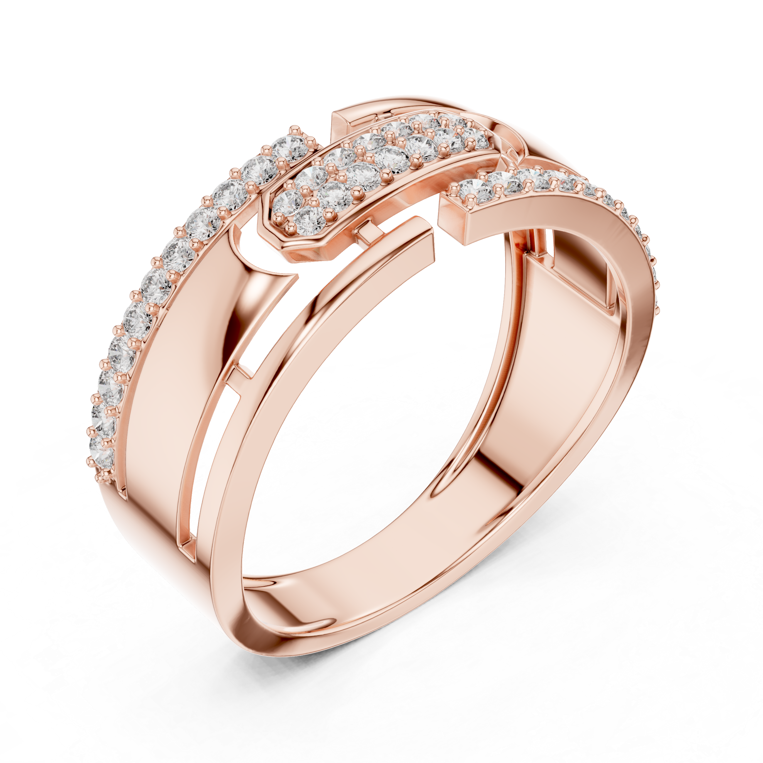 Modern Lab grown diamond ring band