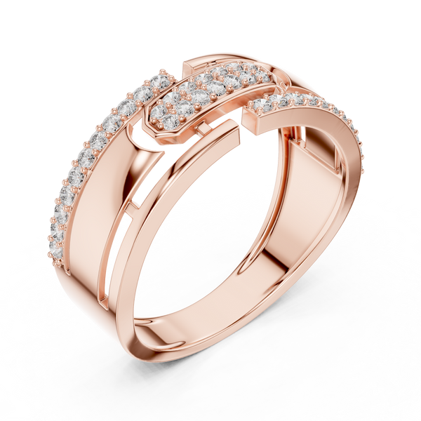 Modern Lab grown diamond ring band