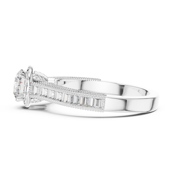 Exquisite Solitaire Round Cut Lab Grown Diamond Ring