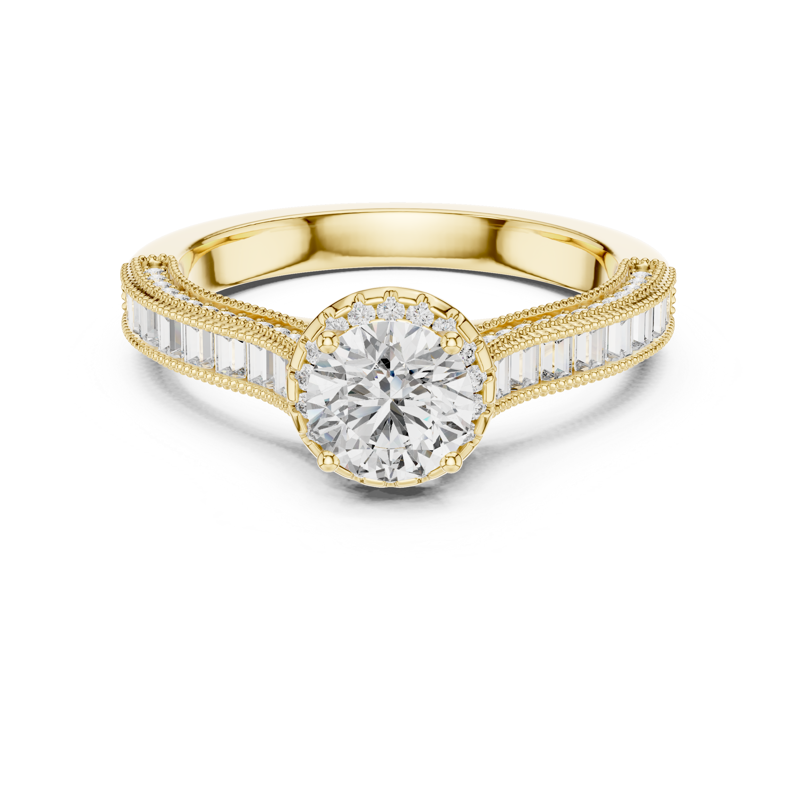 Exquisite Solitaire Round Cut Lab Grown Diamond Ring