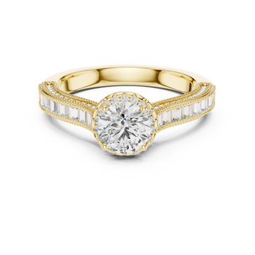 Exquisite Solitaire Round Cut Lab Grown Diamond Ring