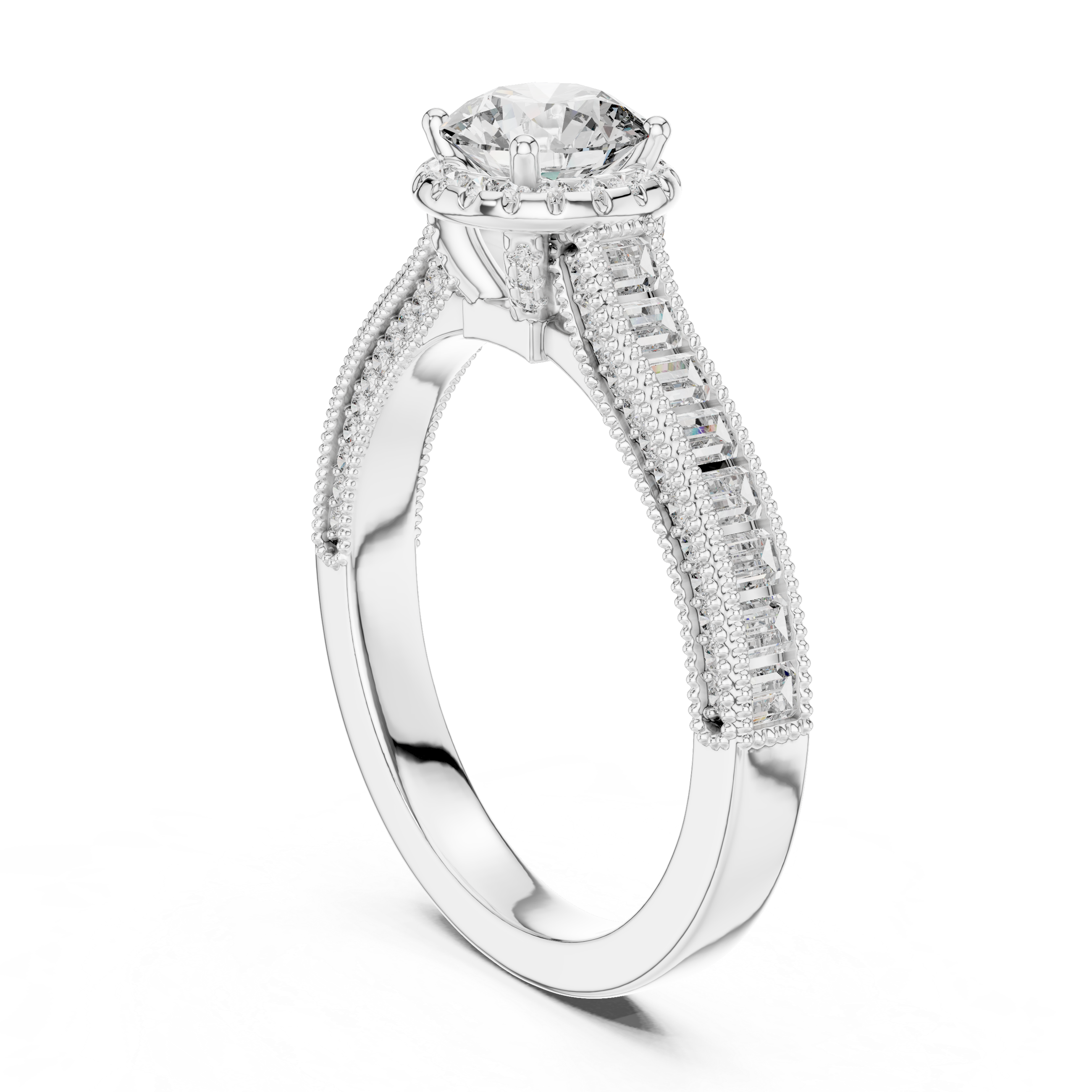 Exquisite Solitaire Round Cut Lab Grown Diamond Ring