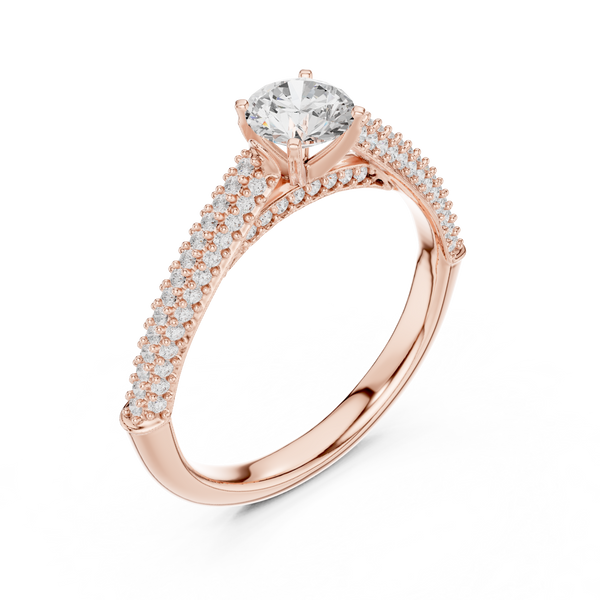 Quartz Clear Lab grown diamond Rings design