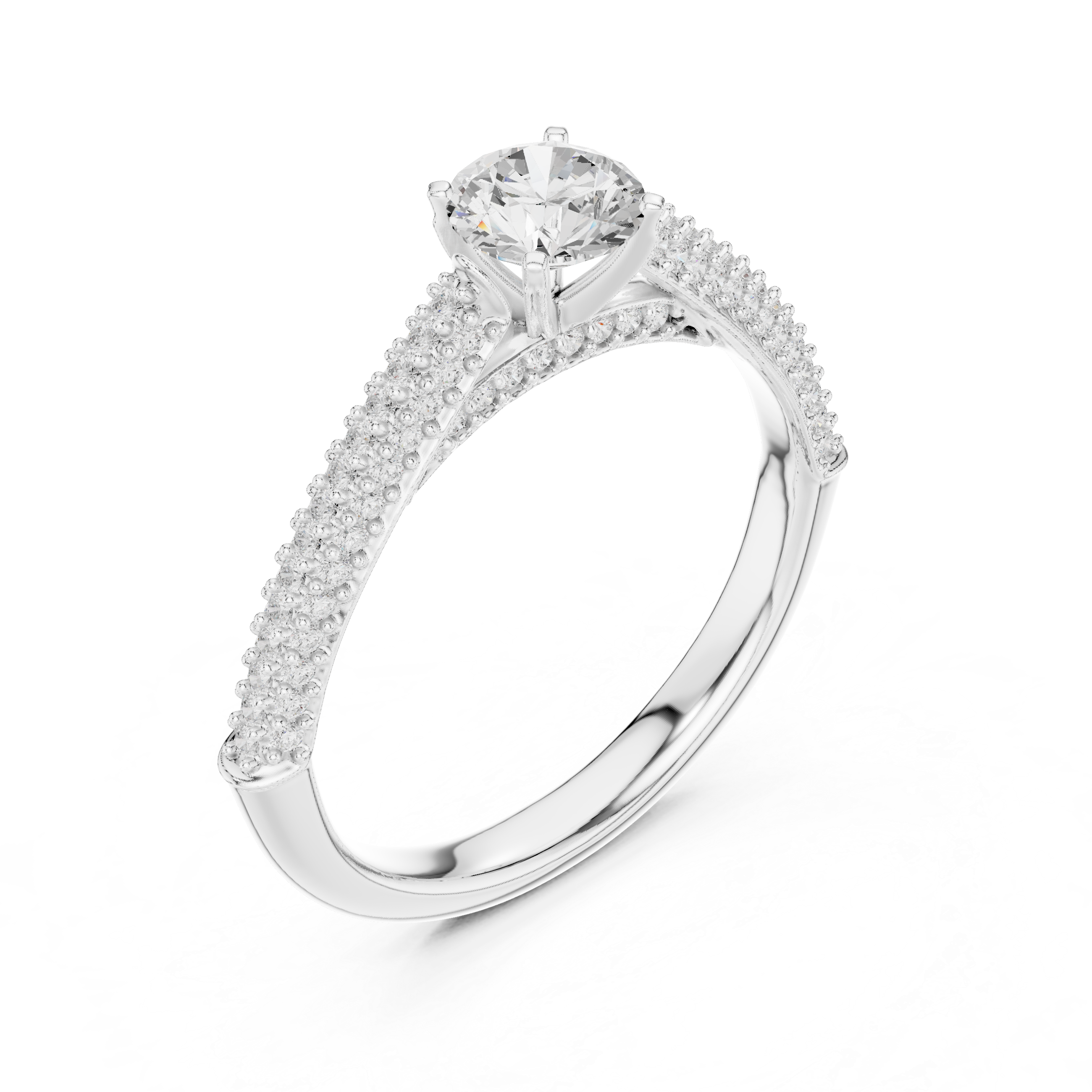 Quartz Clear Lab grown diamond Rings design