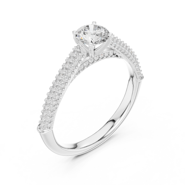 Quartz Clear Lab grown diamond Rings design