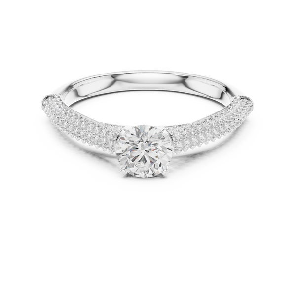 Quartz Clear Lab grown diamond Rings design