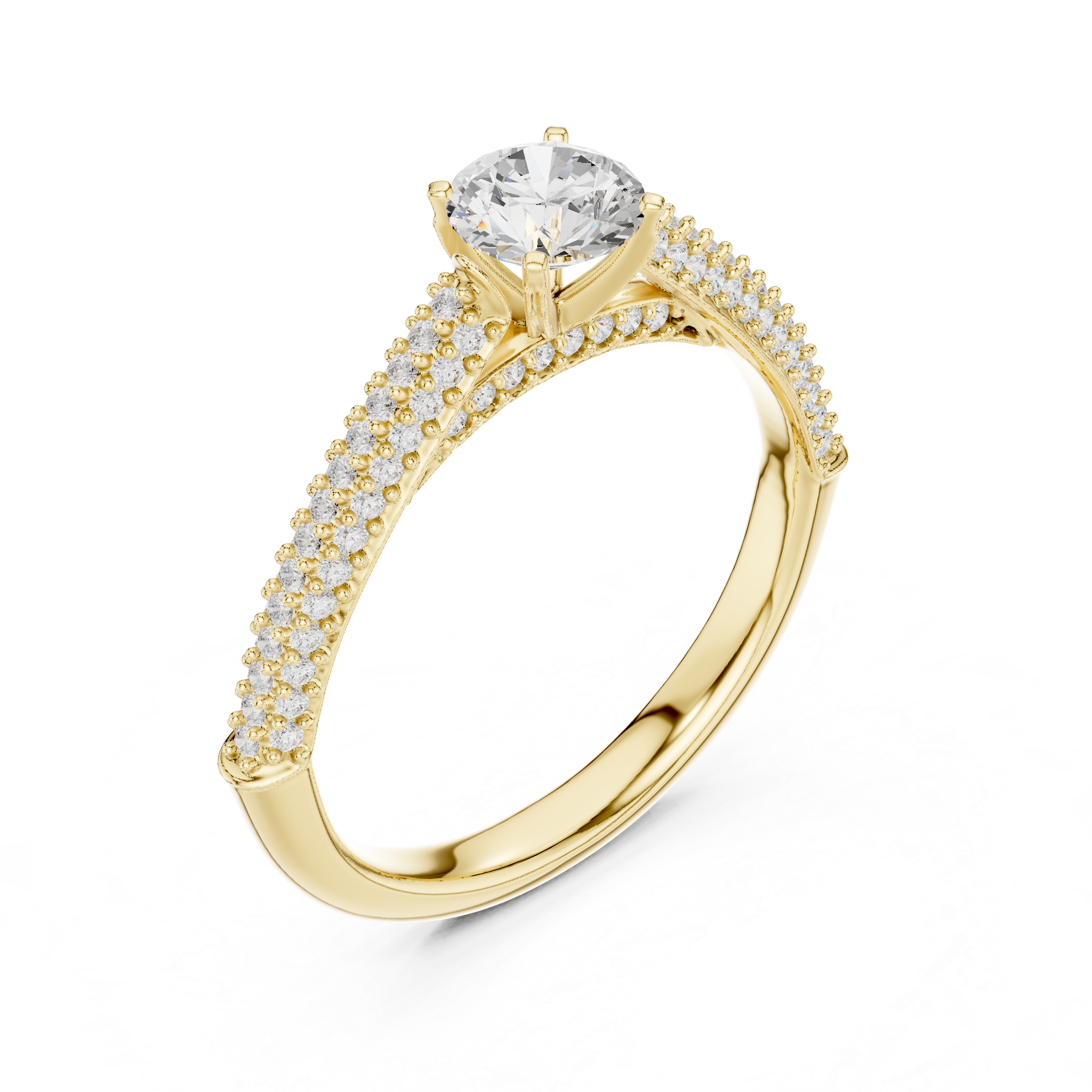 Quartz Clear Lab grown diamond Rings design