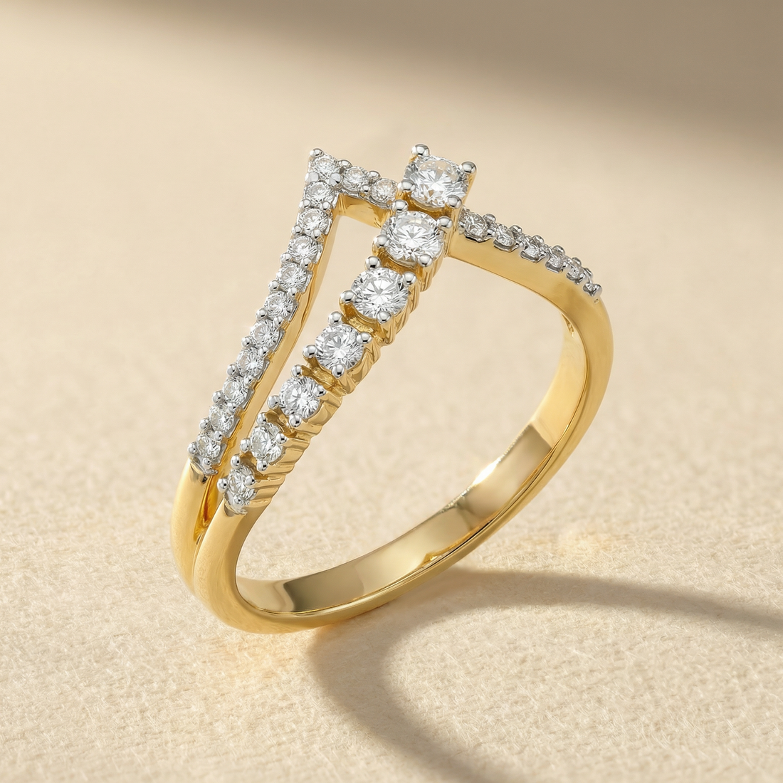 Split Shank Halo Style Lab Grown Diamond Ring