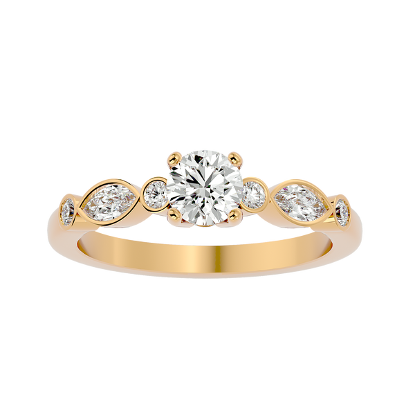 Solitaire & Cluster Marquise Band