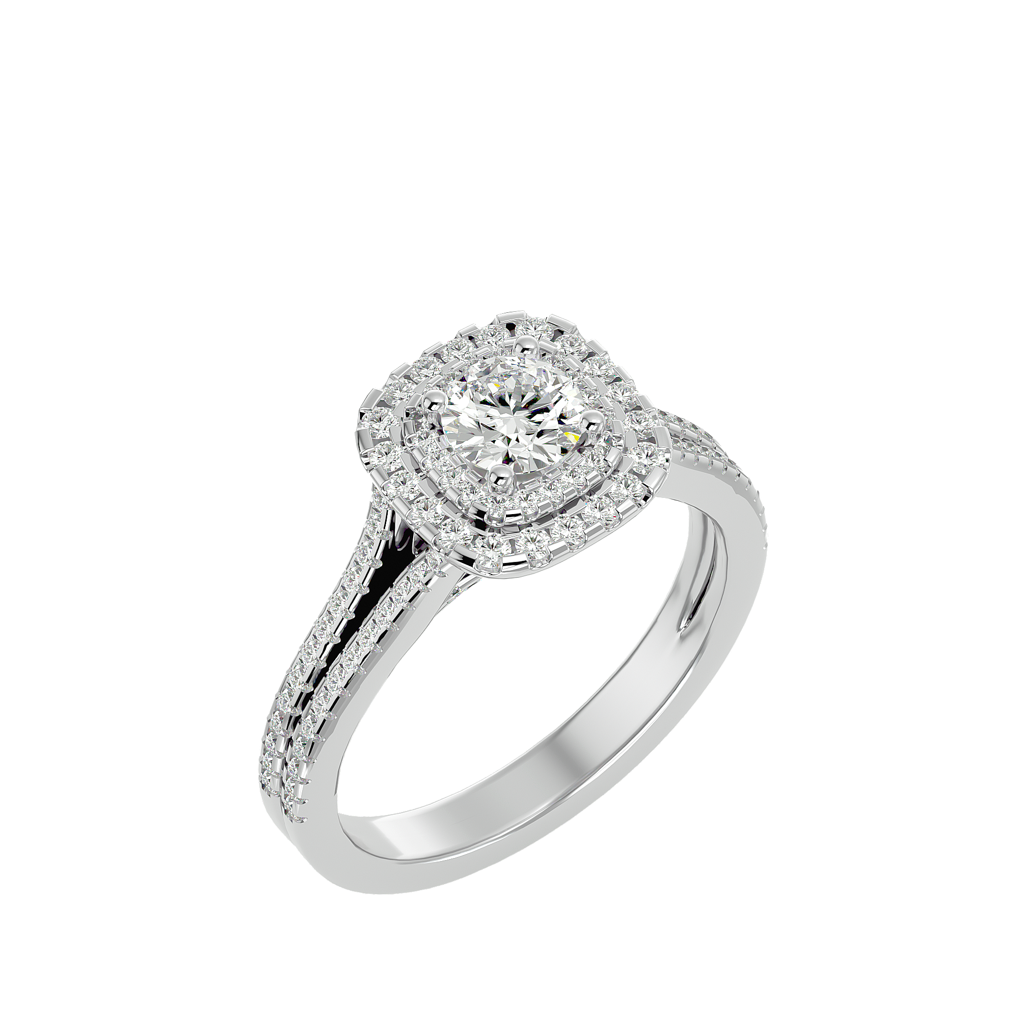 Sparkling Halo Promise Ring