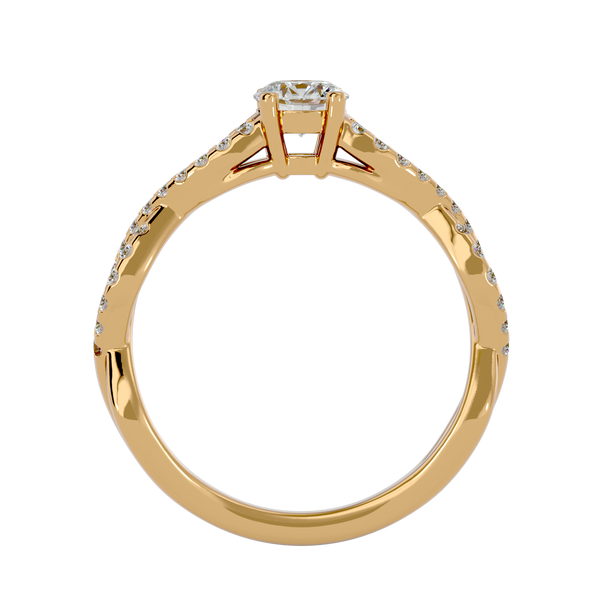 Spiral Design Solitaire Ring