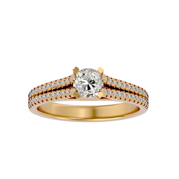 Elegant Crown Solitaire Ring