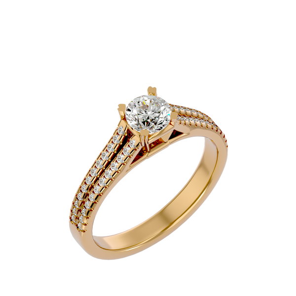 Elegant Crown Solitaire Ring