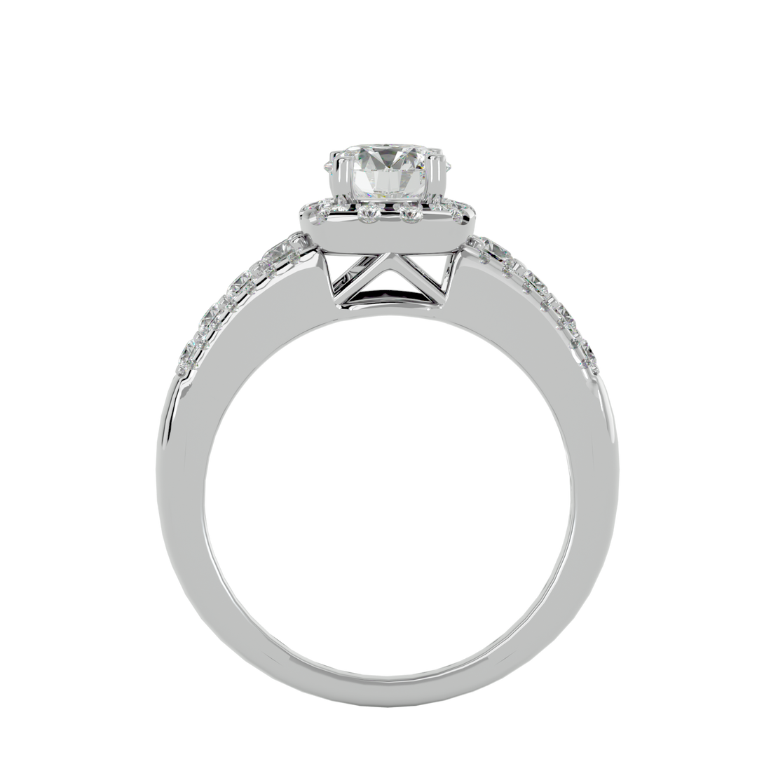 Stardust Diamond Halo Ring