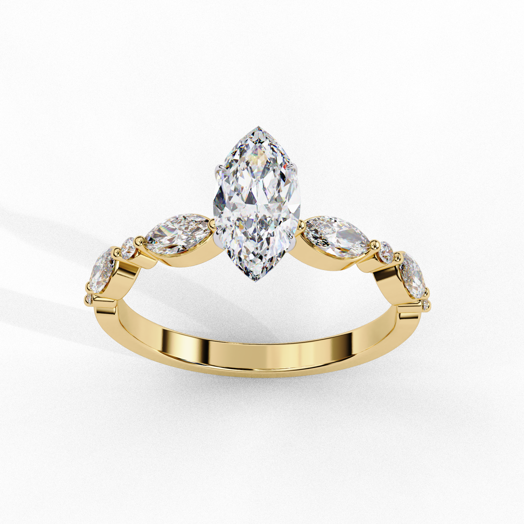 Glinting Patels Marquise Solitaire Ring