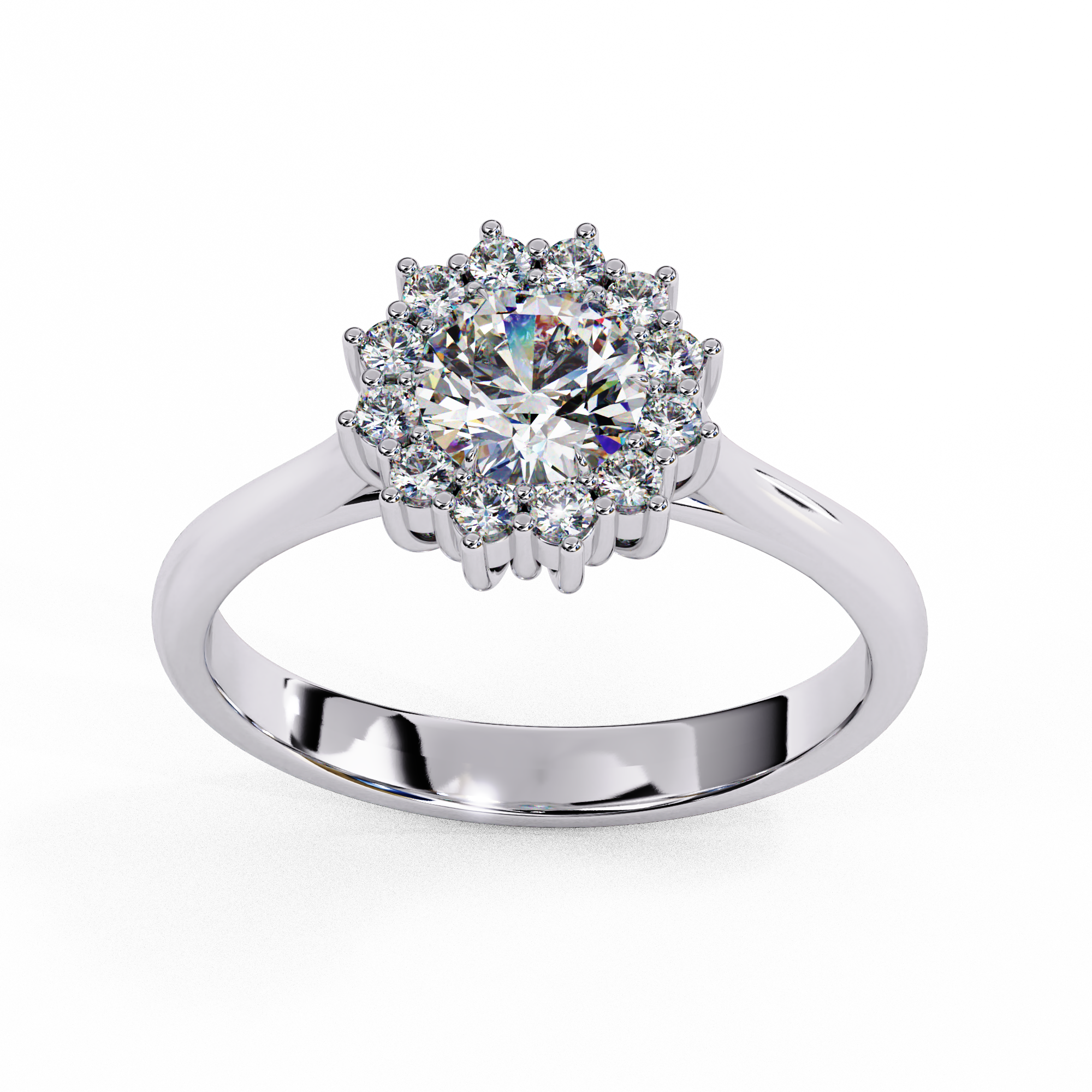 Timeless Devotion Round Halo Ring