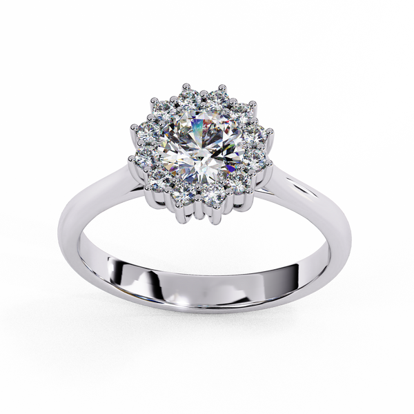 Timeless Devotion Round Halo Ring