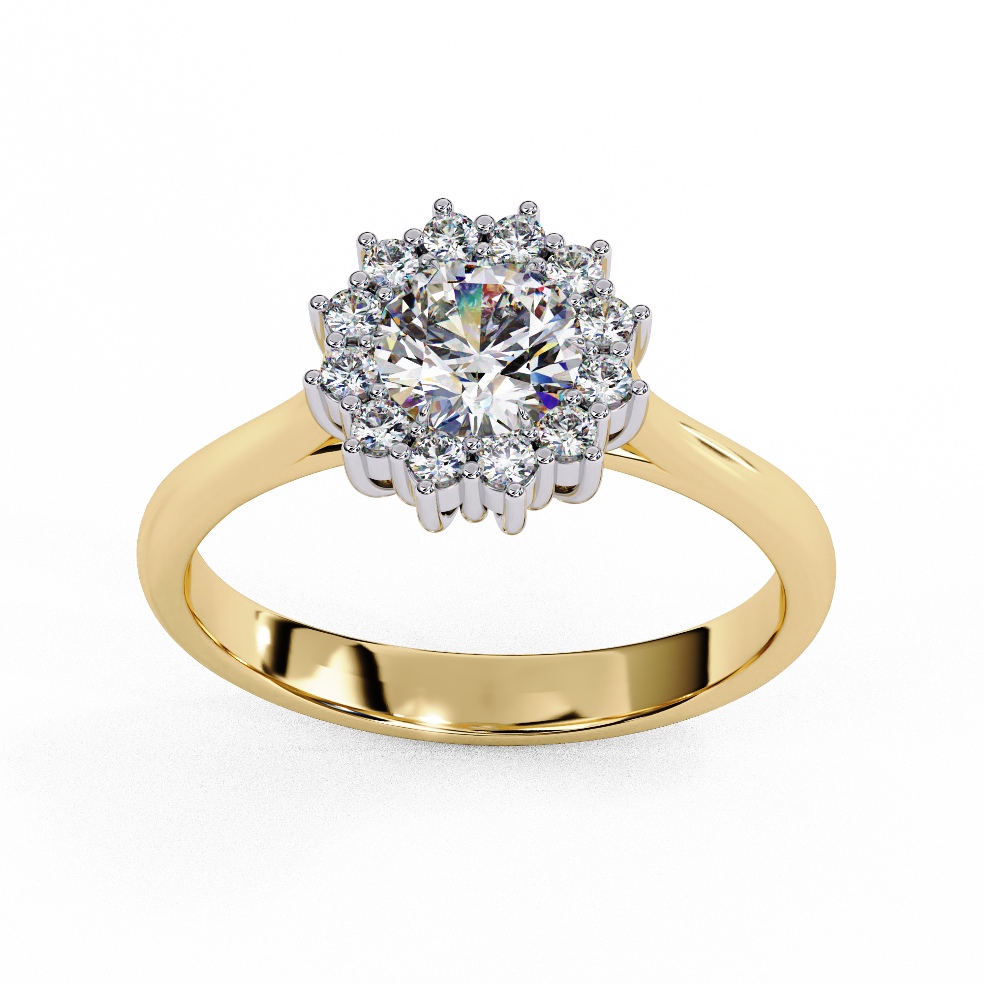 Timeless Devotion Round Halo Ring