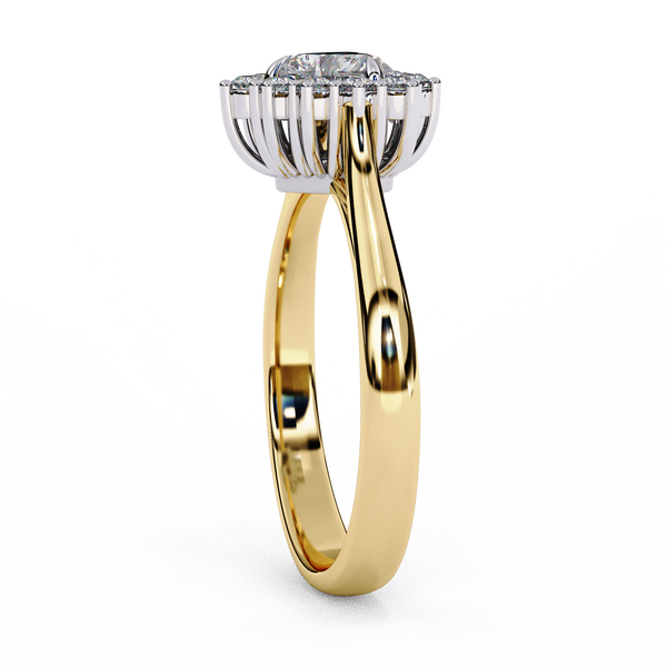 Sparkling Heart Cut Diamond Halo Ring
