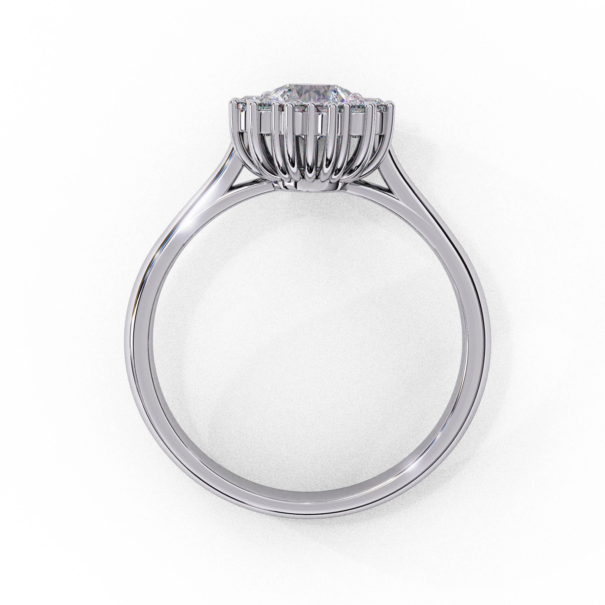 Sparkling Heart Cut Diamond Halo Ring