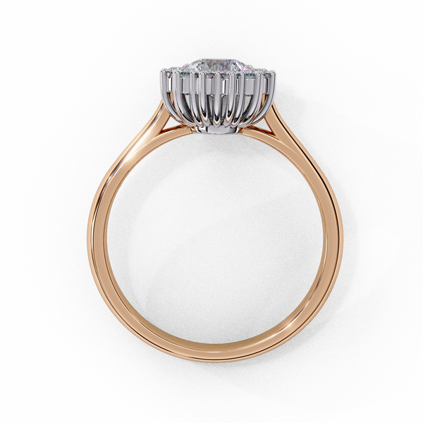 Sparkling Heart Cut Diamond Halo Ring