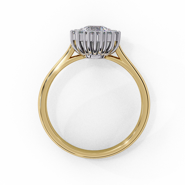 Sparkling Heart Cut Diamond Halo Ring