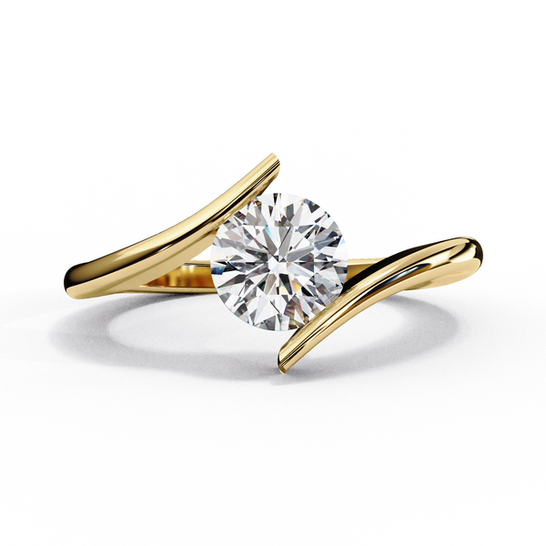 Modern Tension Set Diamond Ring
