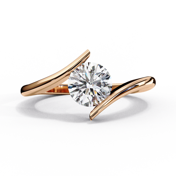 Modern Tension Set Diamond Ring