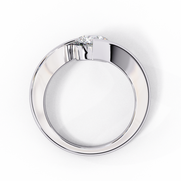 Modern Tension Set Diamond Ring