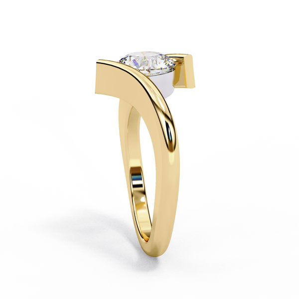 Modern Tension Set Diamond Ring