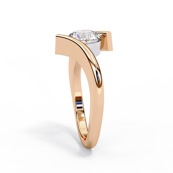 Modern Tension Set Diamond Ring
