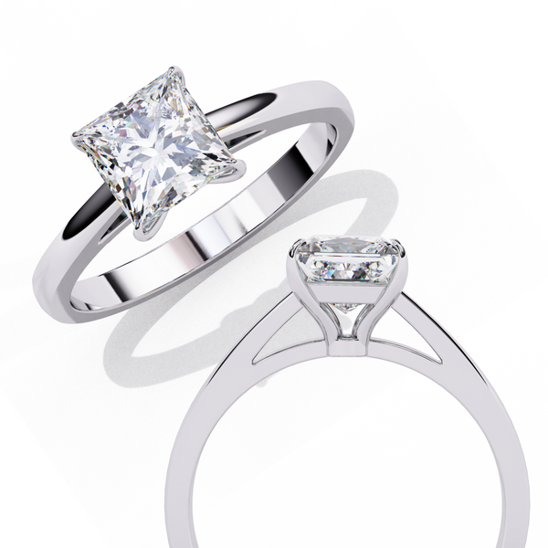 Regal Radiance Princess-Cut Solitaire Ring