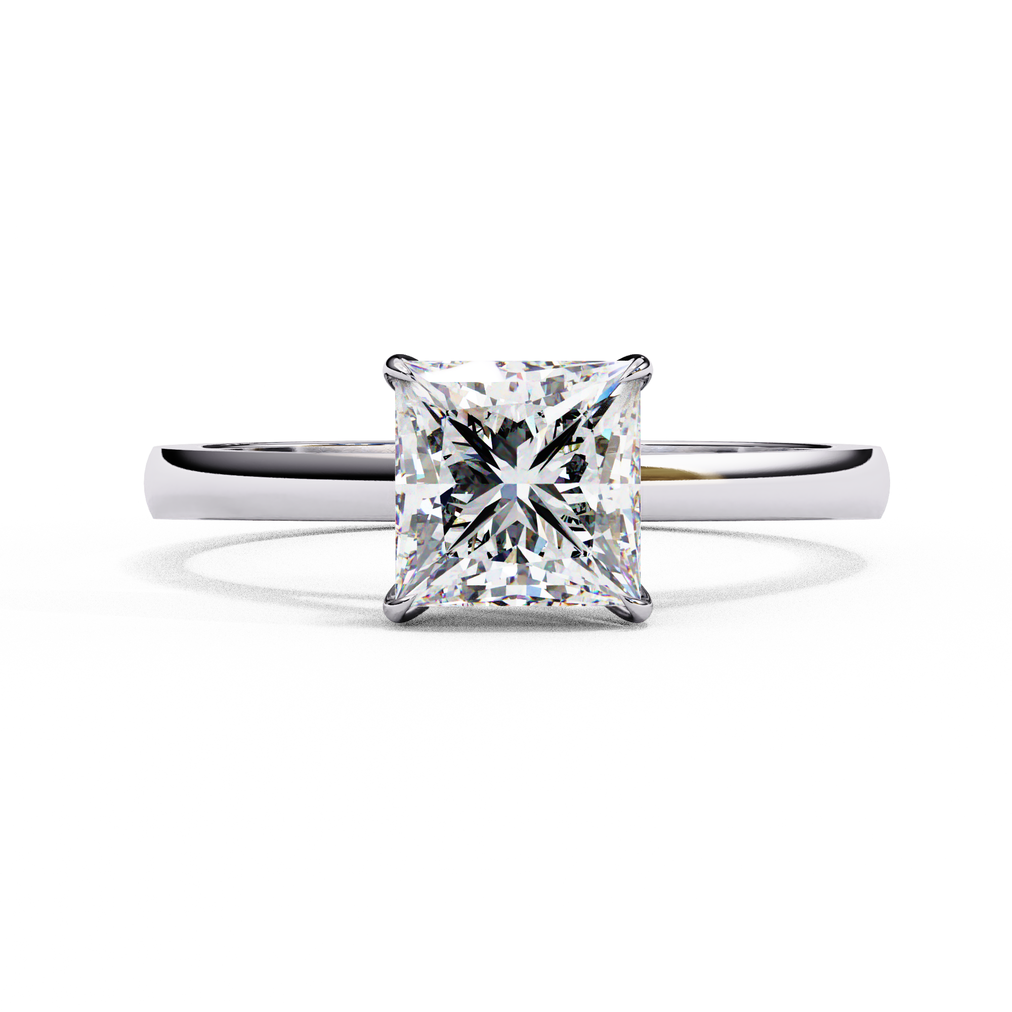 Regal Radiance Princess-Cut Solitaire Ring