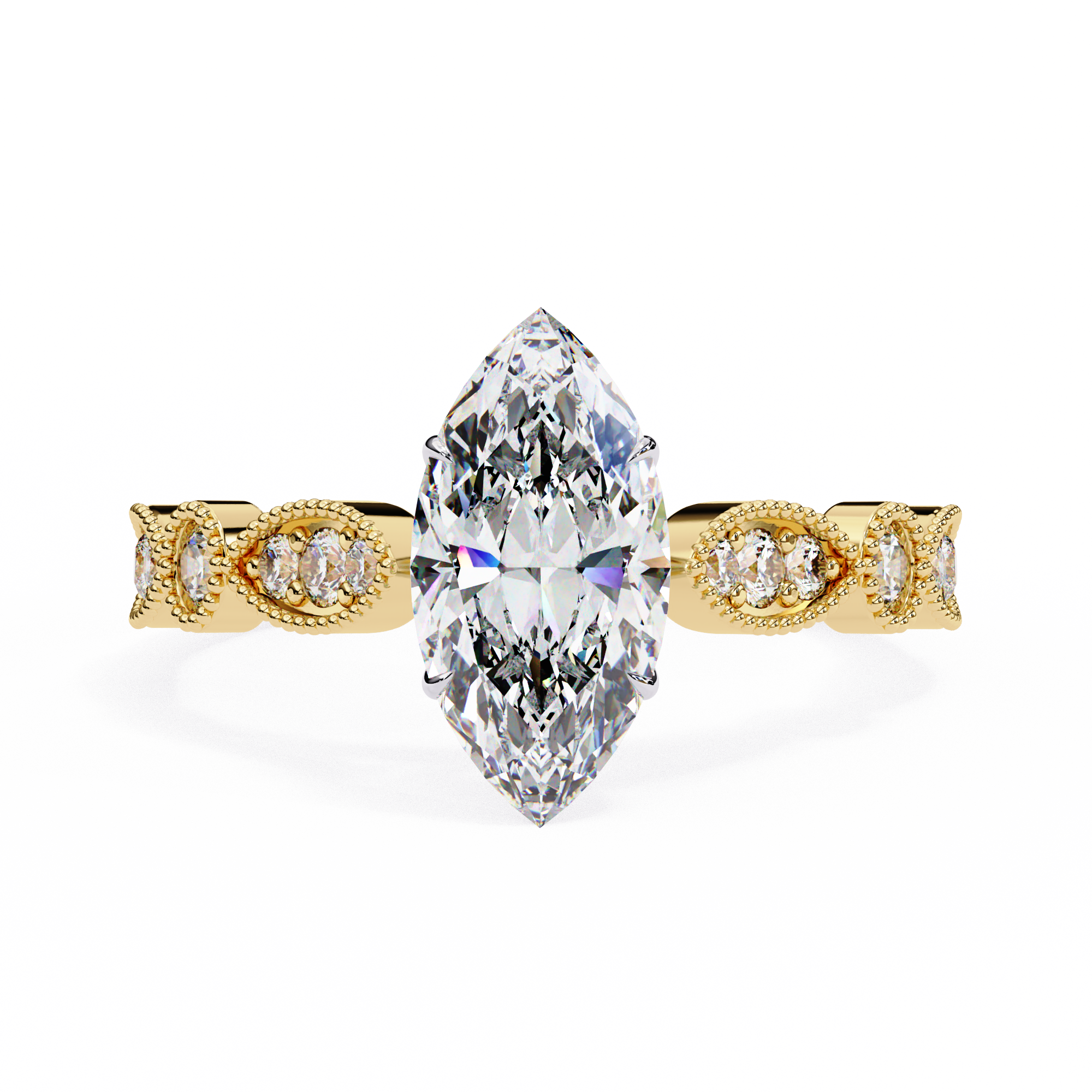 Marquise Diamond Vintage Inspired Ring