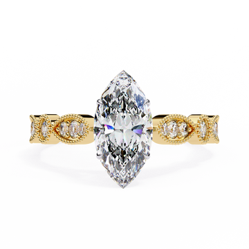 Marquise Diamond Vintage Inspired Ring
