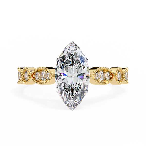 Marquise Diamond Vintage Inspired Ring