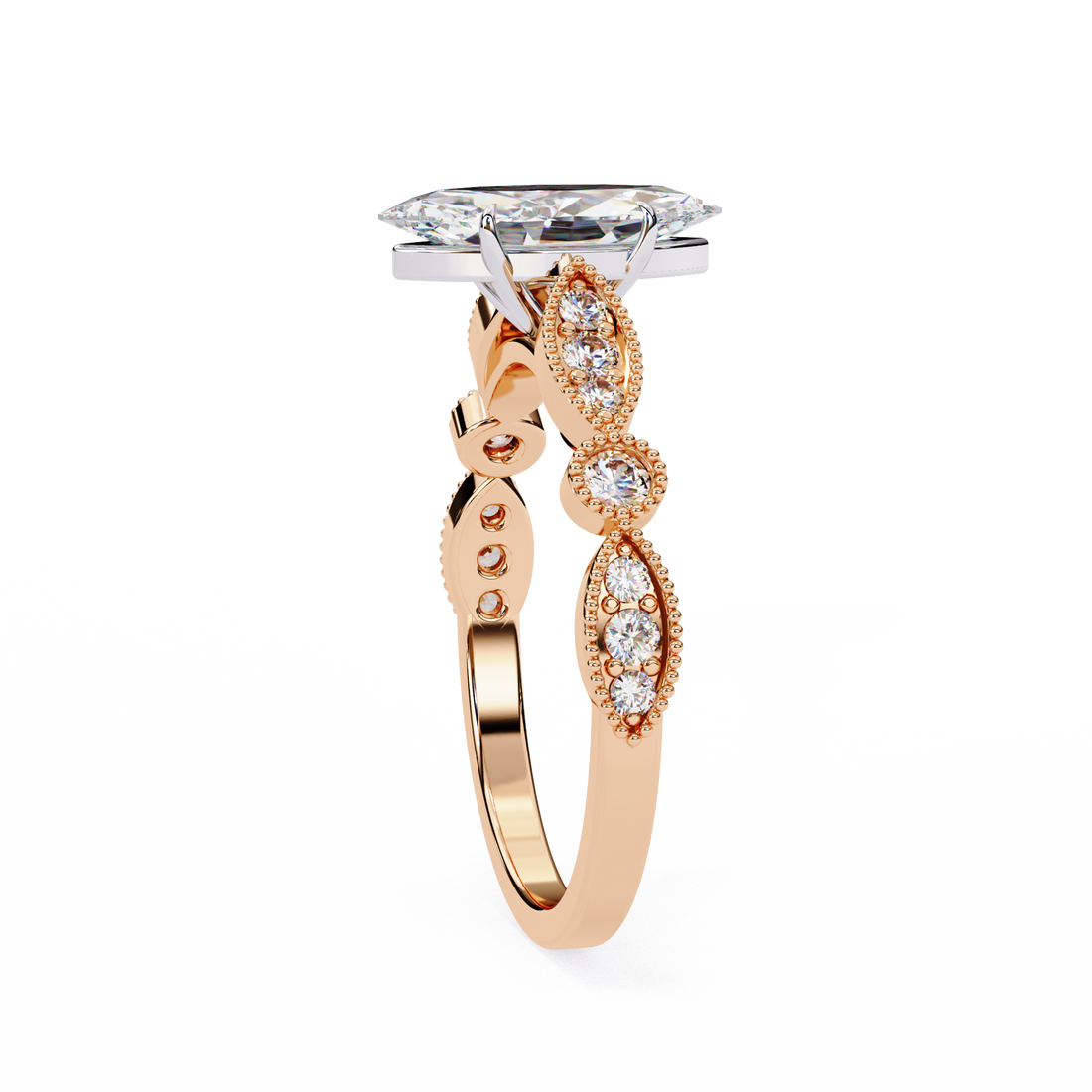 Marquise Diamond Vintage Inspired Ring