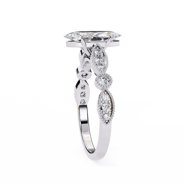 Marquise Diamond Vintage Inspired Ring