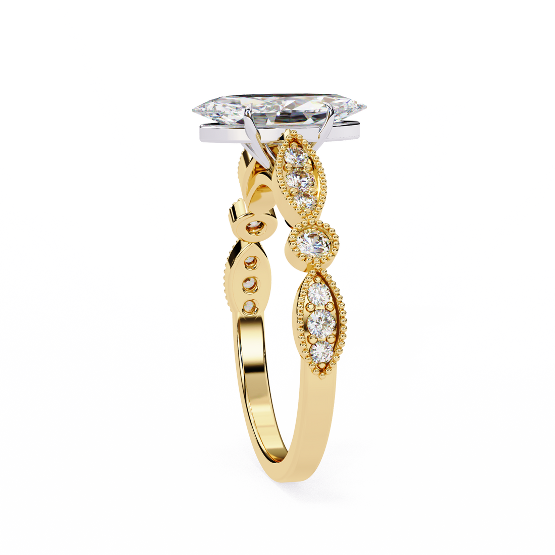 Marquise Lab Grown Diamond Vintage Inspired Ring