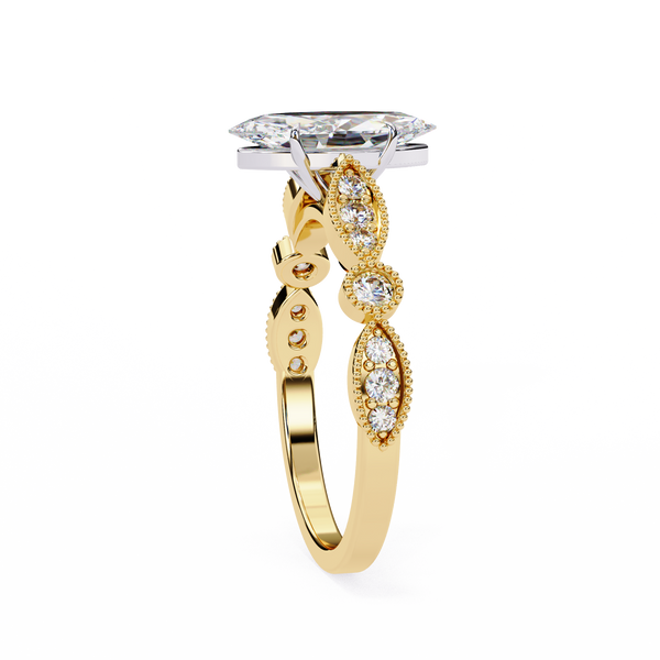 Marquise Diamond Vintage Inspired Ring