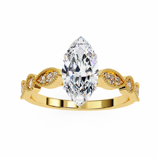 Marquise Diamond Vintage Inspired Ring