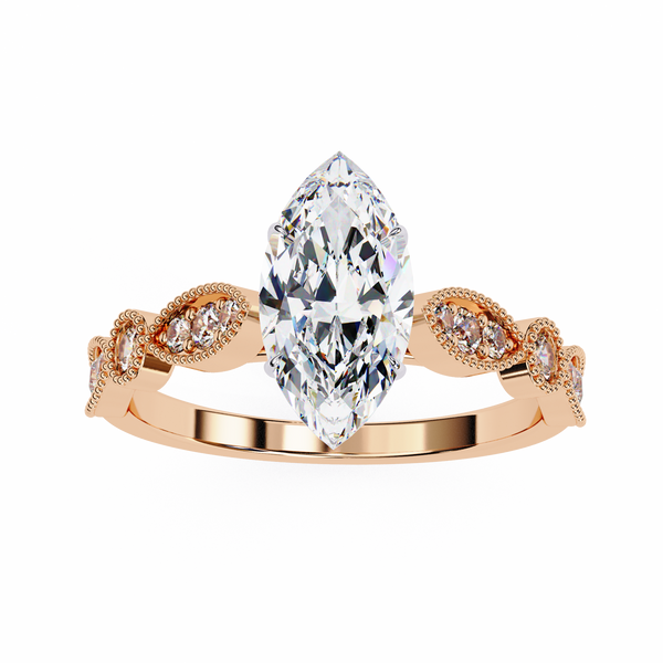 Marquise Diamond Vintage Inspired Ring