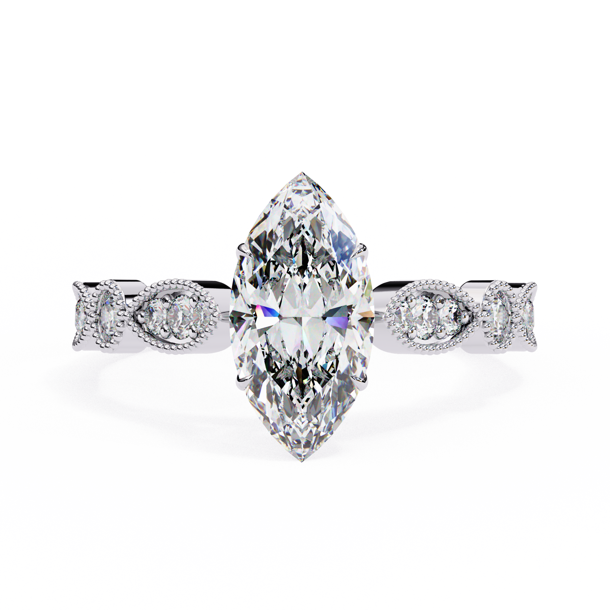 Marquise Diamond Vintage Inspired Ring